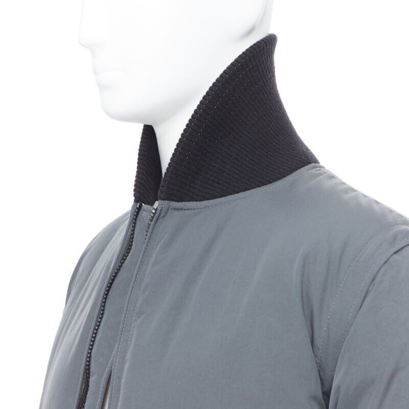 N.Hoolywood N HOOLYWOOD greey contrast yellow lined goose down padded bomber jacket S Size US S / EU 44-46 / 1 - 2 Thumbnail