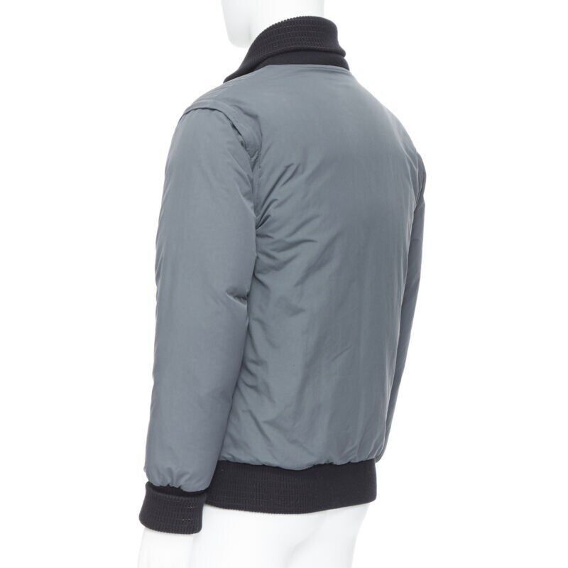 N.Hoolywood N HOOLYWOOD greey contrast yellow lined goose down padded bomber jacket S Size US S / EU 44-46 / 1 - 7 Thumbnail