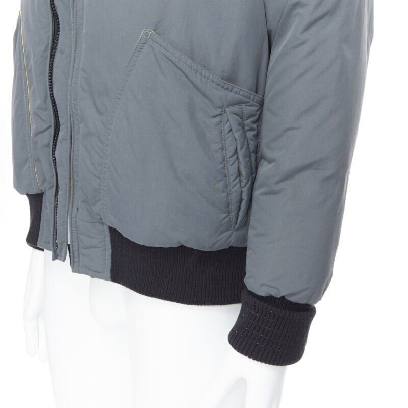 N.Hoolywood N HOOLYWOOD greey contrast yellow lined goose down padded bomber jacket S Size US S / EU 44-46 / 1 - 9 Thumbnail