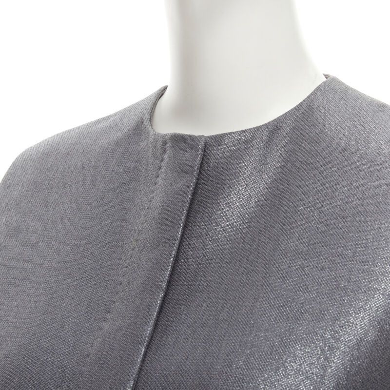 Versace GIANNI VERSACE 1998 Vintage metallic silver lurex embroidered back vest Size M / US 6-8 / IT 42-44 - 7 Thumbnail
