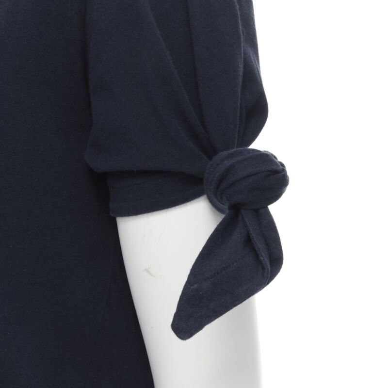 JW Anderson JW ANDERSON JWA logo embroidered navy blue cotton tie sleeve T-shirt S Size US S / EU 44-46 / 1 - 2 Thumbnail