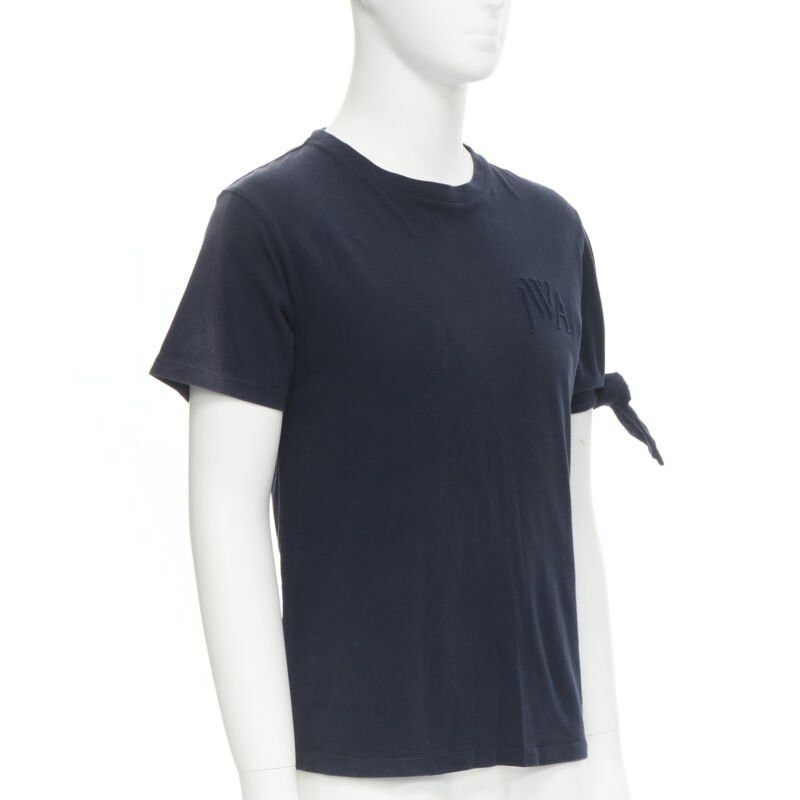 JW Anderson JW ANDERSON JWA logo embroidered navy blue cotton tie sleeve T-shirt S Size US S / EU 44-46 / 1 - 3 Thumbnail