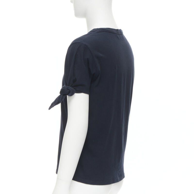 JW Anderson JW ANDERSON JWA logo embroidered navy blue cotton tie sleeve T-shirt S Size US S / EU 44-46 / 1 - 6 Thumbnail
