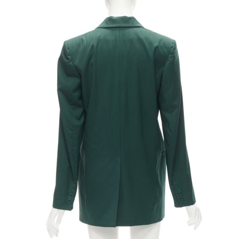 Other RYAN ROCHE 100% wool green peal lapel single button blazer jacket US2 XS Size XS / US 0-2 / IT 36-38 - 5 Thumbnail