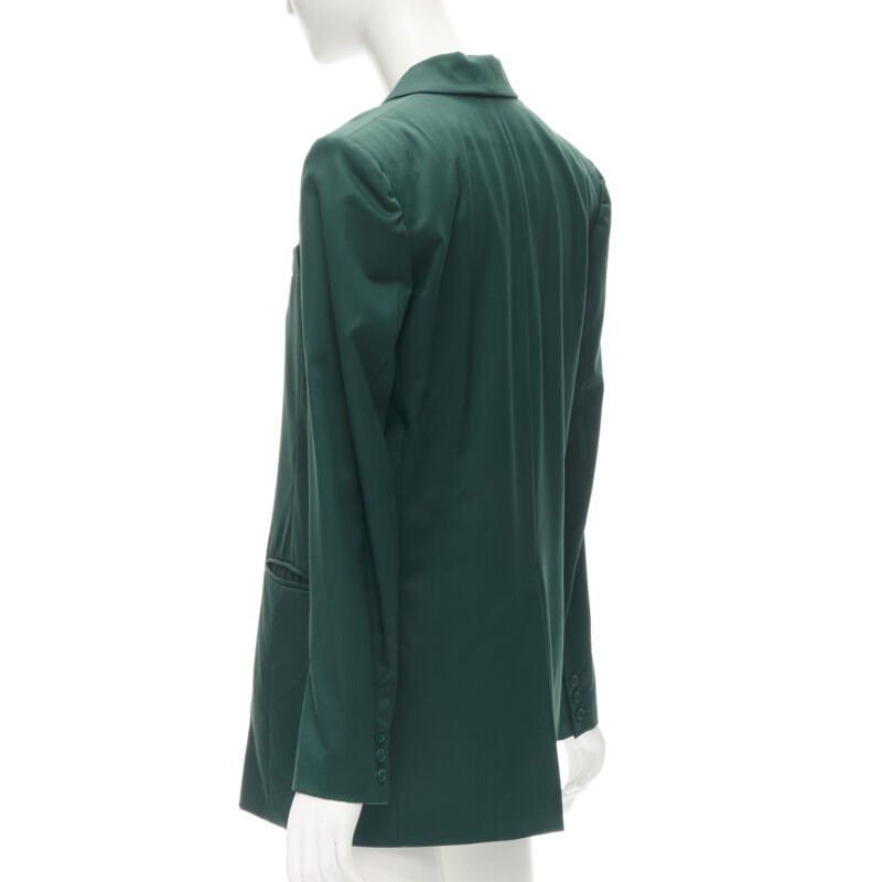 Other RYAN ROCHE 100% wool green peal lapel single button blazer jacket US2 XS Size XS / US 0-2 / IT 36-38 - 6 Thumbnail