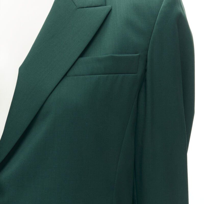 Other RYAN ROCHE 100% wool green peal lapel single button blazer jacket US2 XS Size XS / US 0-2 / IT 36-38 - 2 Thumbnail