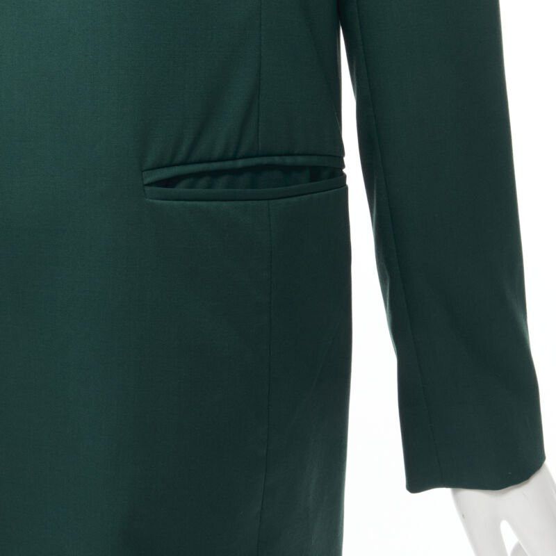 Other RYAN ROCHE 100% wool green peal lapel single button blazer jacket US2 XS Size XS / US 0-2 / IT 36-38 - 7 Thumbnail