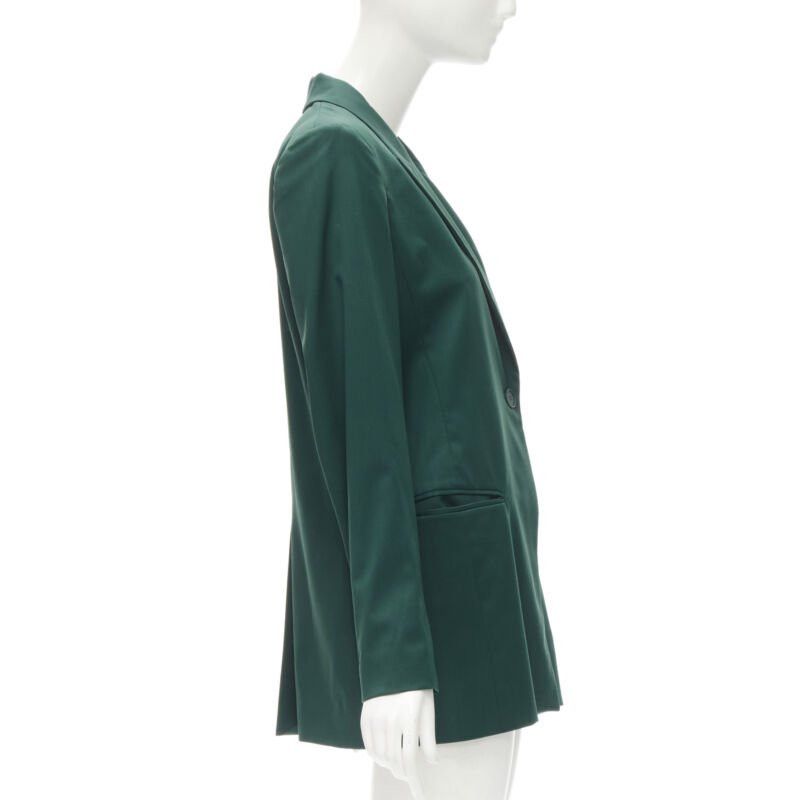 Other RYAN ROCHE 100% wool green peal lapel single button blazer jacket US2 XS Size XS / US 0-2 / IT 36-38 - 4 Thumbnail