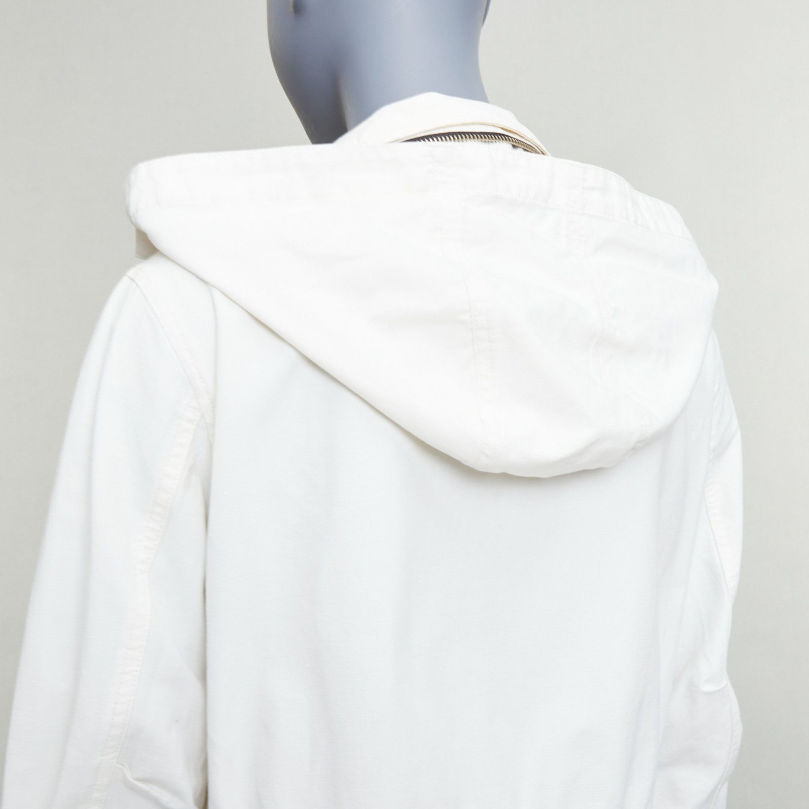 Other VIS A VIS 2017 white cotton linen black drawstring anorak coat Sz2 Size S / US 4 / IT 40 - 7 Thumbnail