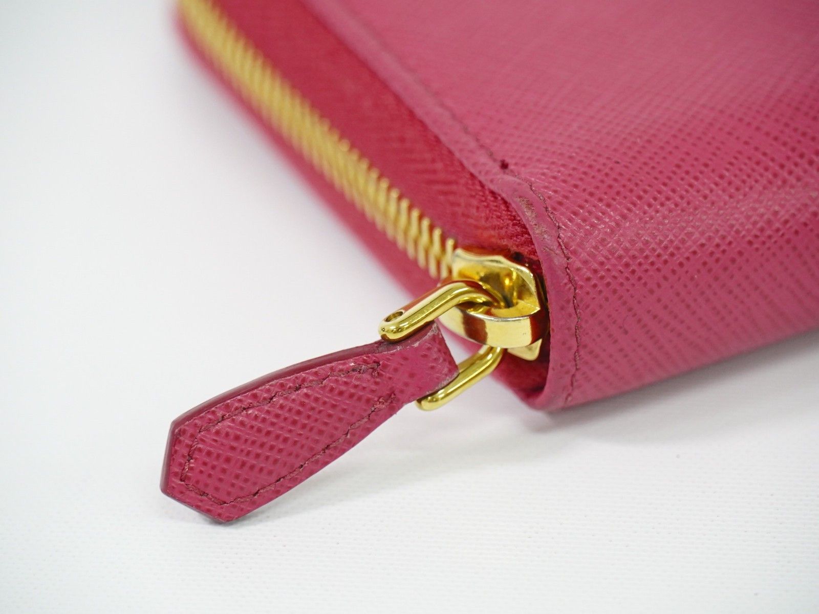Prada Prada Zip Around Tab Wallet Saffiano Leather Size ONE SIZE - 8 Thumbnail