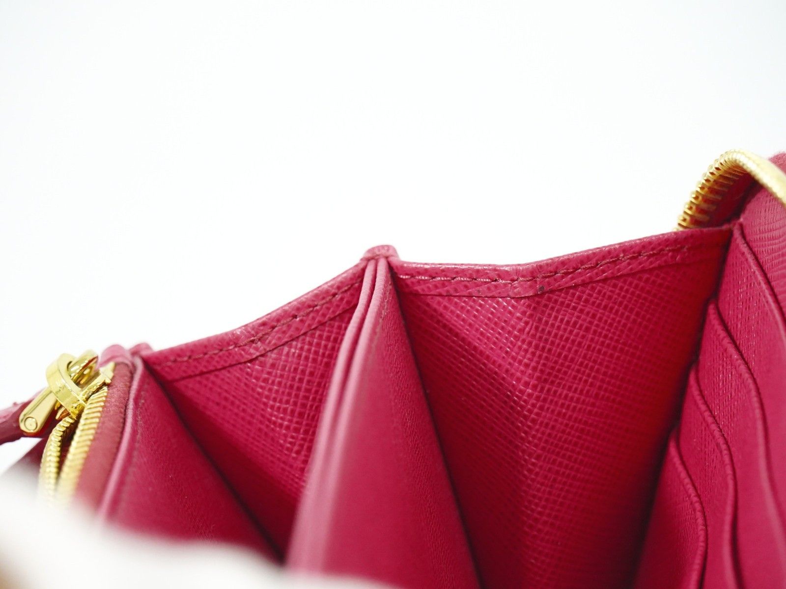 Prada Prada Zip Around Tab Wallet Saffiano Leather Size ONE SIZE - 14 Thumbnail