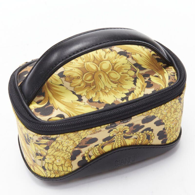 Versace GIANNI VERSACE gold barocco baroque leopard print leather top handle micro bag Size ONE SIZE - 8 Thumbnail