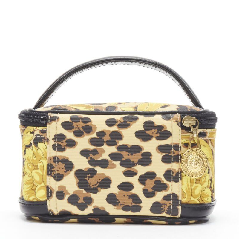Versace GIANNI VERSACE gold barocco baroque leopard print leather top handle micro bag Size ONE SIZE - 5 Thumbnail