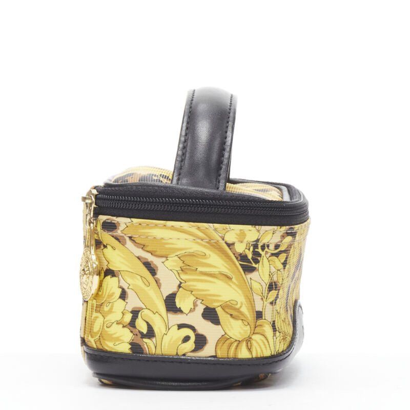 Versace GIANNI VERSACE gold barocco baroque leopard print leather top handle micro bag Size ONE SIZE - 4 Thumbnail