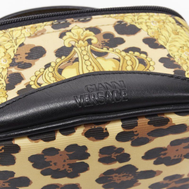Versace GIANNI VERSACE gold barocco baroque leopard print leather top handle micro bag Size ONE SIZE - 9 Thumbnail