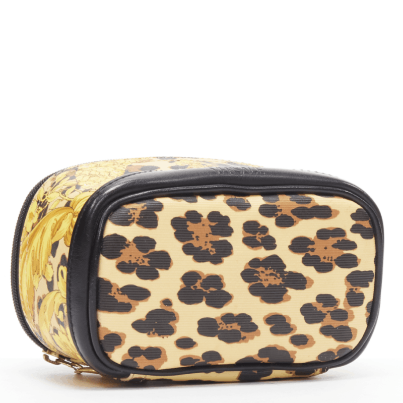 Versace GIANNI VERSACE gold barocco baroque leopard print leather top handle micro bag Size ONE SIZE - 6 Thumbnail
