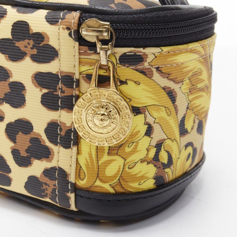 Versace GIANNI VERSACE gold barocco baroque leopard print leather top handle micro bag Size ONE SIZE - 7 Thumbnail