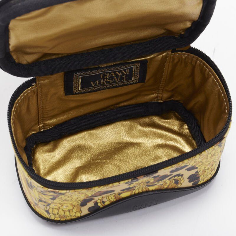 Versace GIANNI VERSACE gold barocco baroque leopard print leather top handle micro bag Size ONE SIZE - 10 Thumbnail
