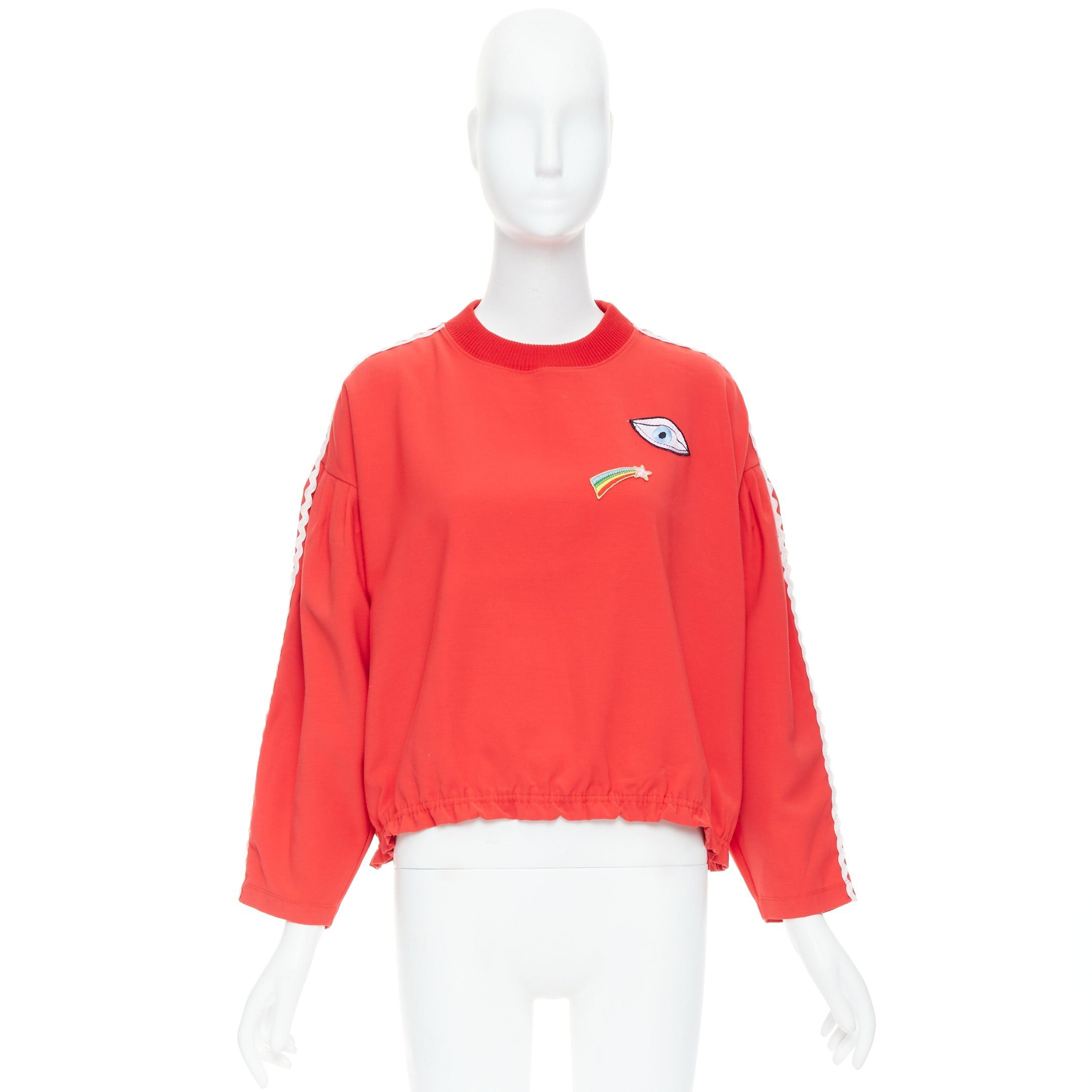 Other VIVETTA red eye rainbow embroidered badges trimmed pullover IT38 XS Size M / US 6-8 / IT 42-44 - 9 Thumbnail