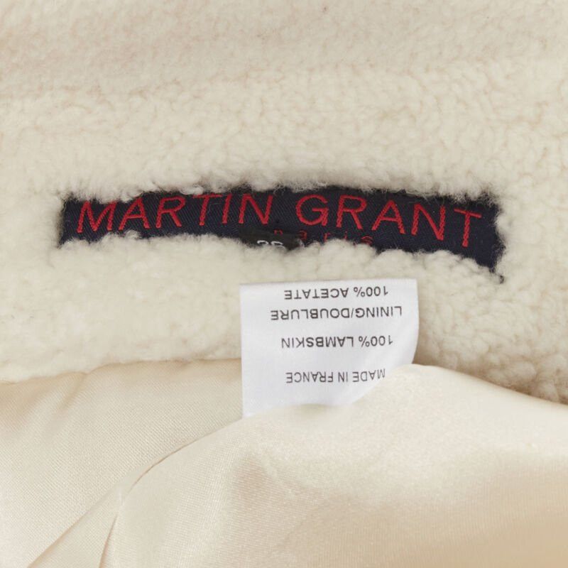 Other MARTIN GRANT 100% lambskin shearling white oversized Teddy winter coat FR36 S Size XS / US 0-2 / IT 36-38 - 10 Thumbnail