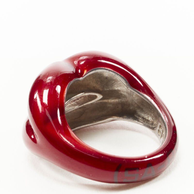 Other HOTLIPS BY SOLANGE (RED) Special Edition Hotlips red enamel sterling silver ring Size ONE SIZE - 5 Thumbnail