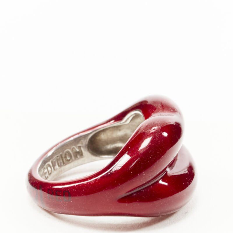 Other HOTLIPS BY SOLANGE (RED) Special Edition Hotlips red enamel sterling silver ring Size ONE SIZE - 3 Thumbnail