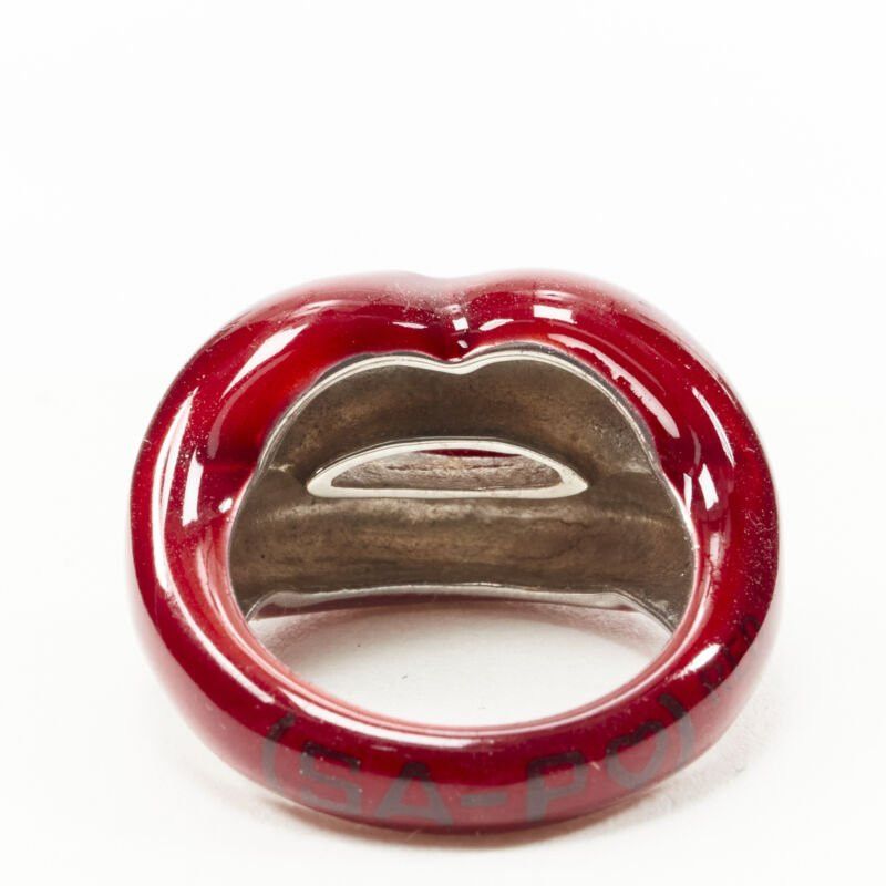Other HOTLIPS BY SOLANGE (RED) Special Edition Hotlips red enamel sterling silver ring Size ONE SIZE - 4 Thumbnail