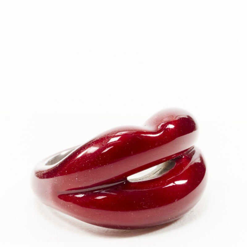 Other HOTLIPS BY SOLANGE (RED) Special Edition Hotlips red enamel sterling silver ring Size ONE SIZE - 2 Thumbnail