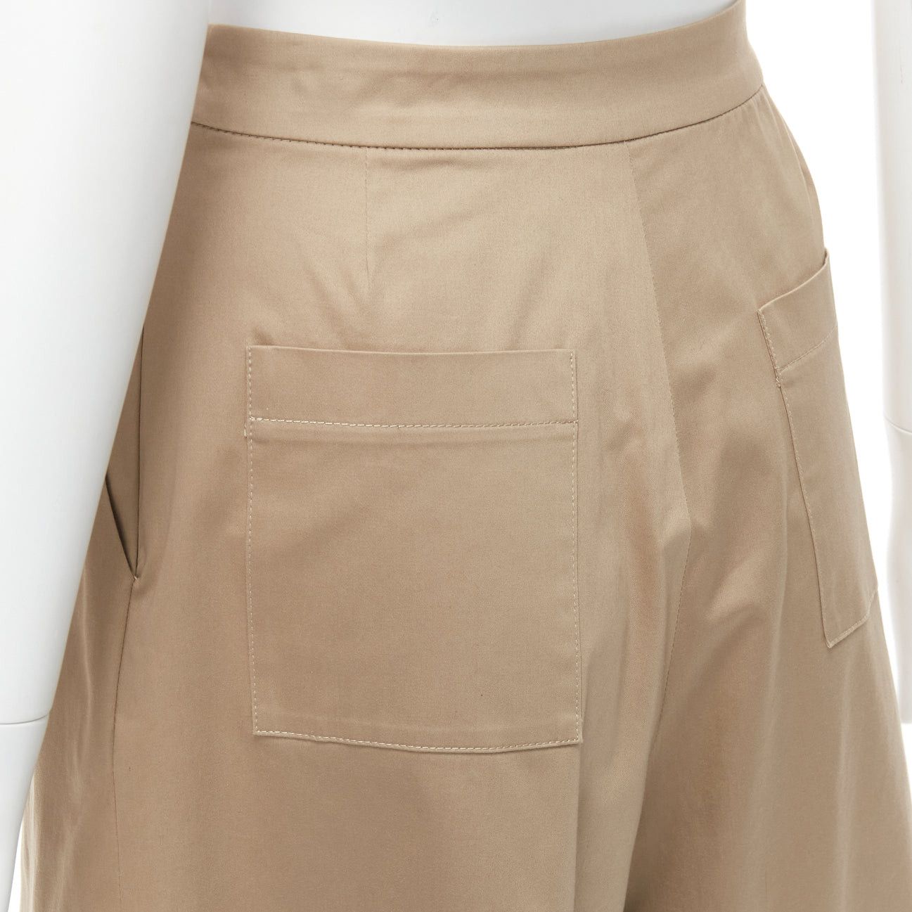 Other TOME 100% coated cotton tan brown pleated front wide leg pants US2 S Size 27" / US 4 / IT 40 - 7 Thumbnail