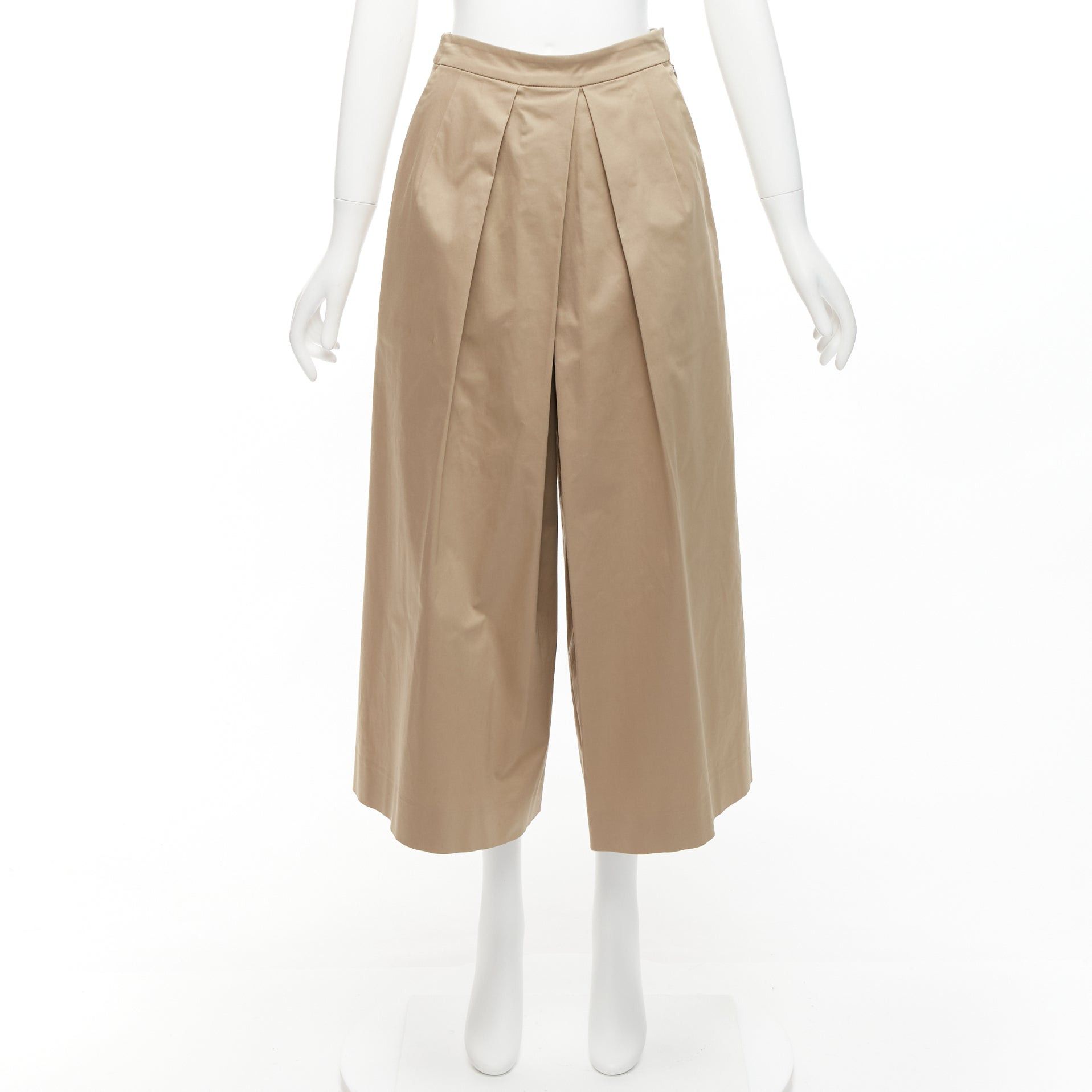 Other TOME 100% coated cotton tan brown pleated front wide leg pants US2 S Size 27" / US 4 / IT 40 - 9 Thumbnail