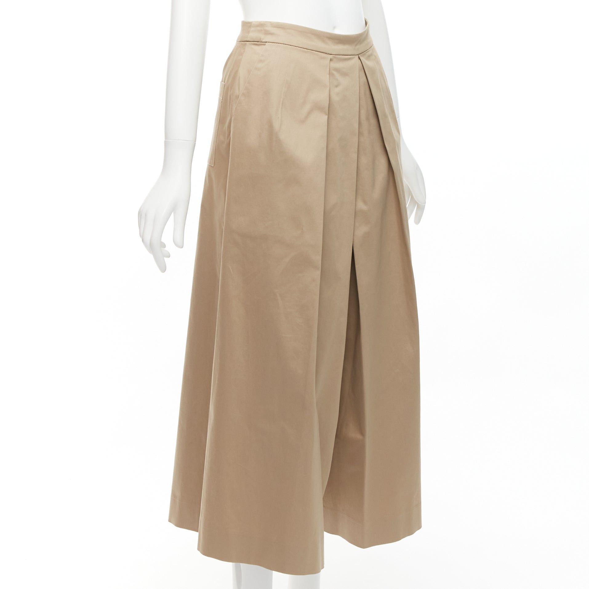 Other TOME 100% coated cotton tan brown pleated front wide leg pants US2 S Size 27" / US 4 / IT 40 - 3 Thumbnail