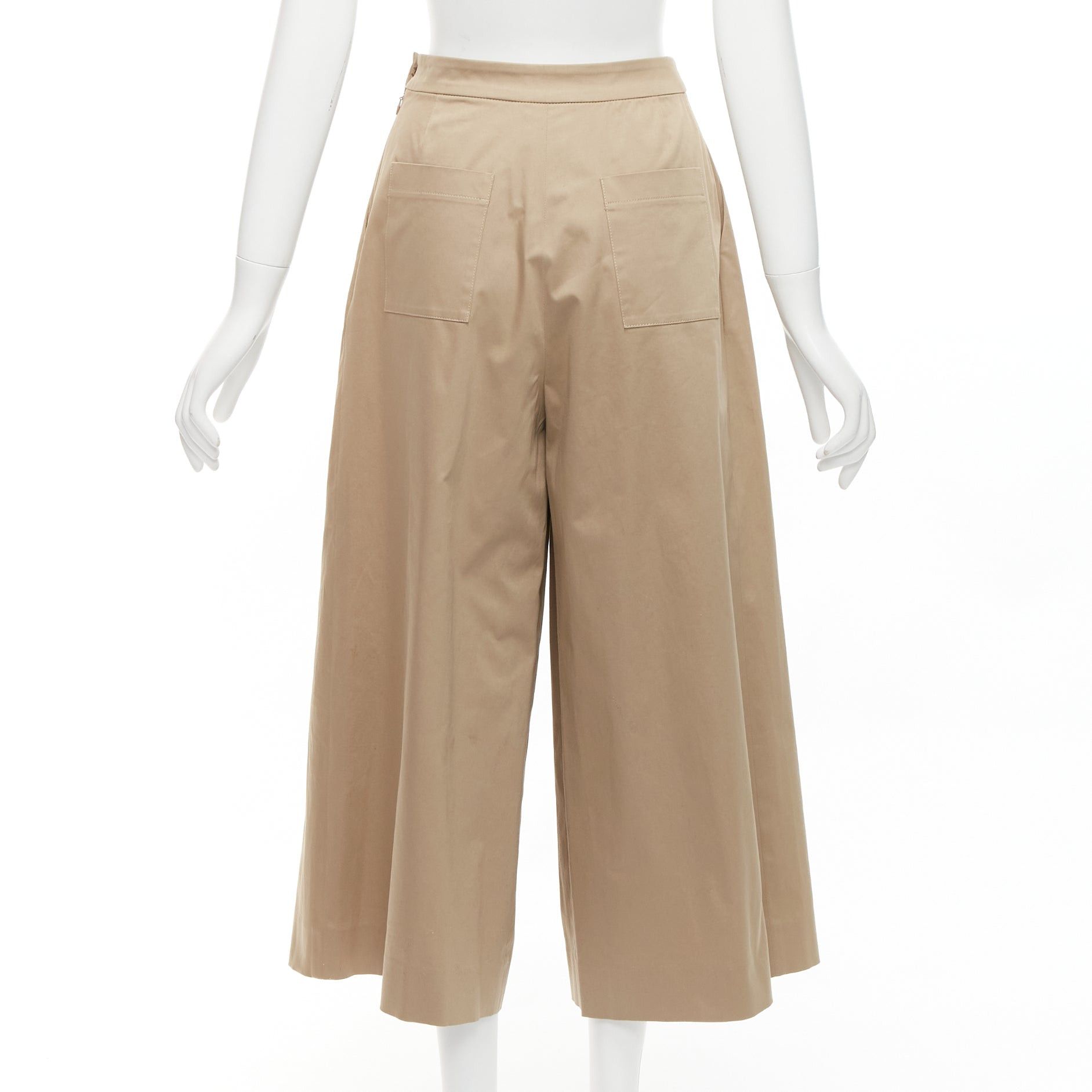 Other TOME 100% coated cotton tan brown pleated front wide leg pants US2 S Size 27" / US 4 / IT 40 - 5 Thumbnail