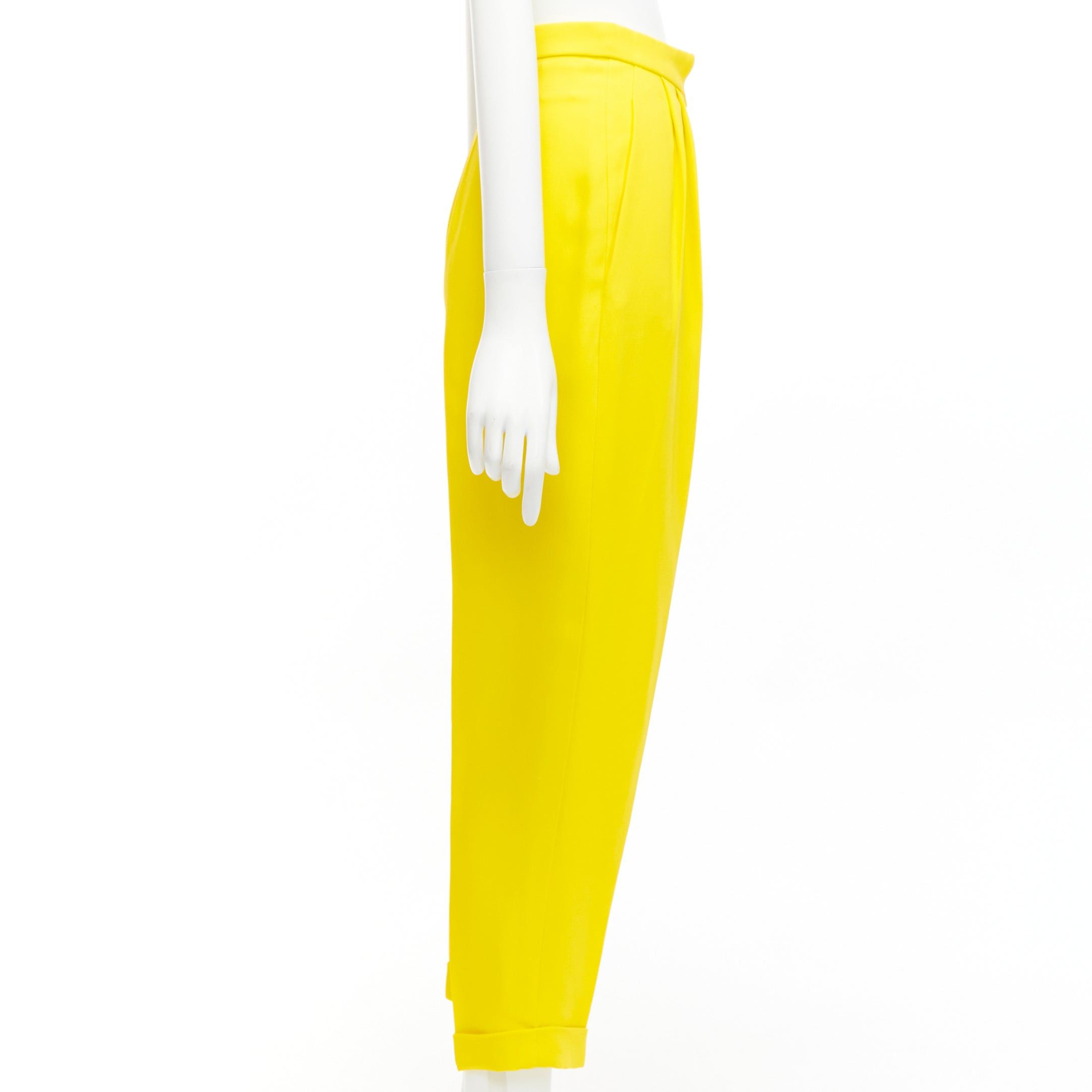 Other DELPOZO yellow viscose blend high V waistband harem pants FR36 S Size 27" / US 4 / IT 40 - 4 Thumbnail