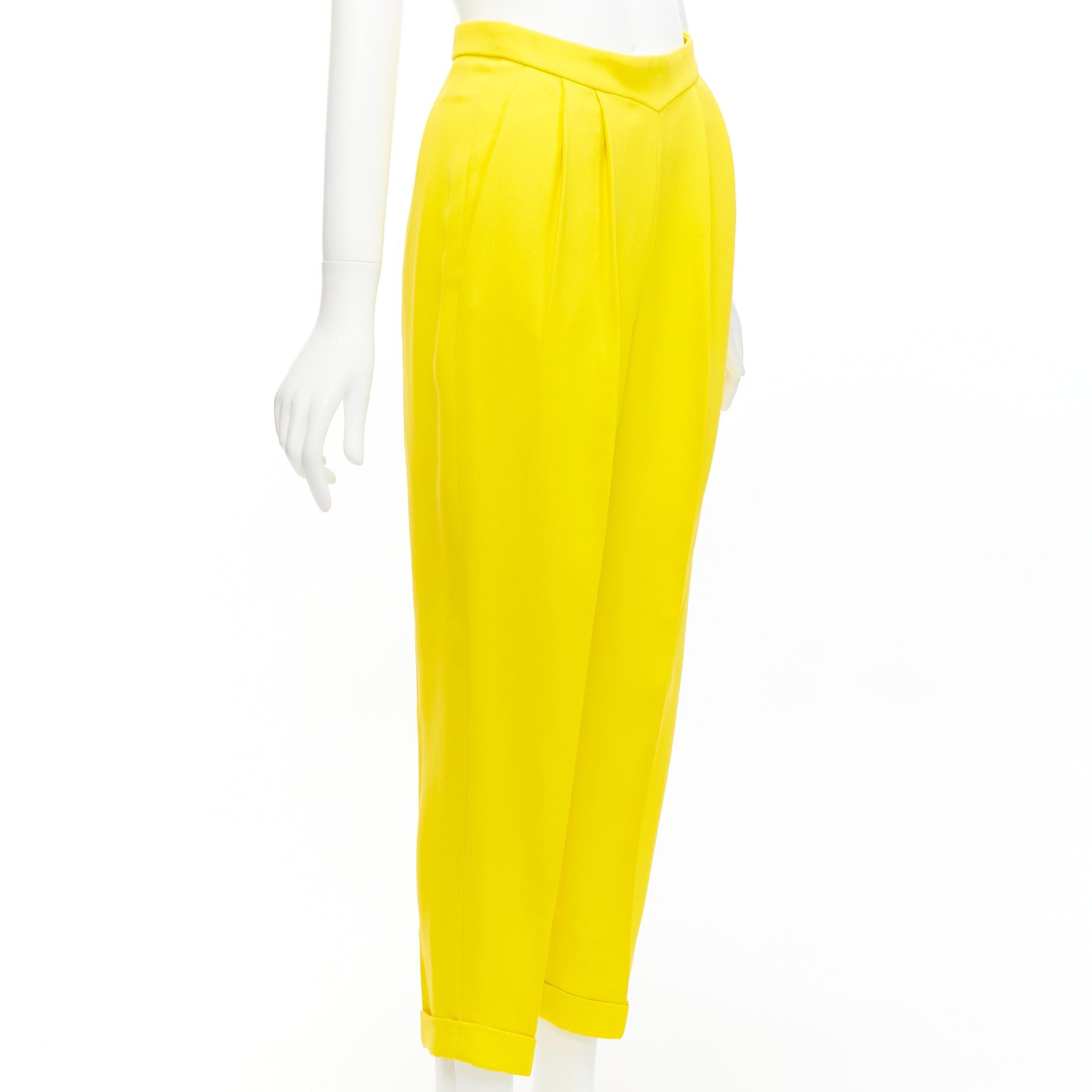 Other DELPOZO yellow viscose blend high V waistband harem pants FR36 S Size 27" / US 4 / IT 40 - 3 Thumbnail