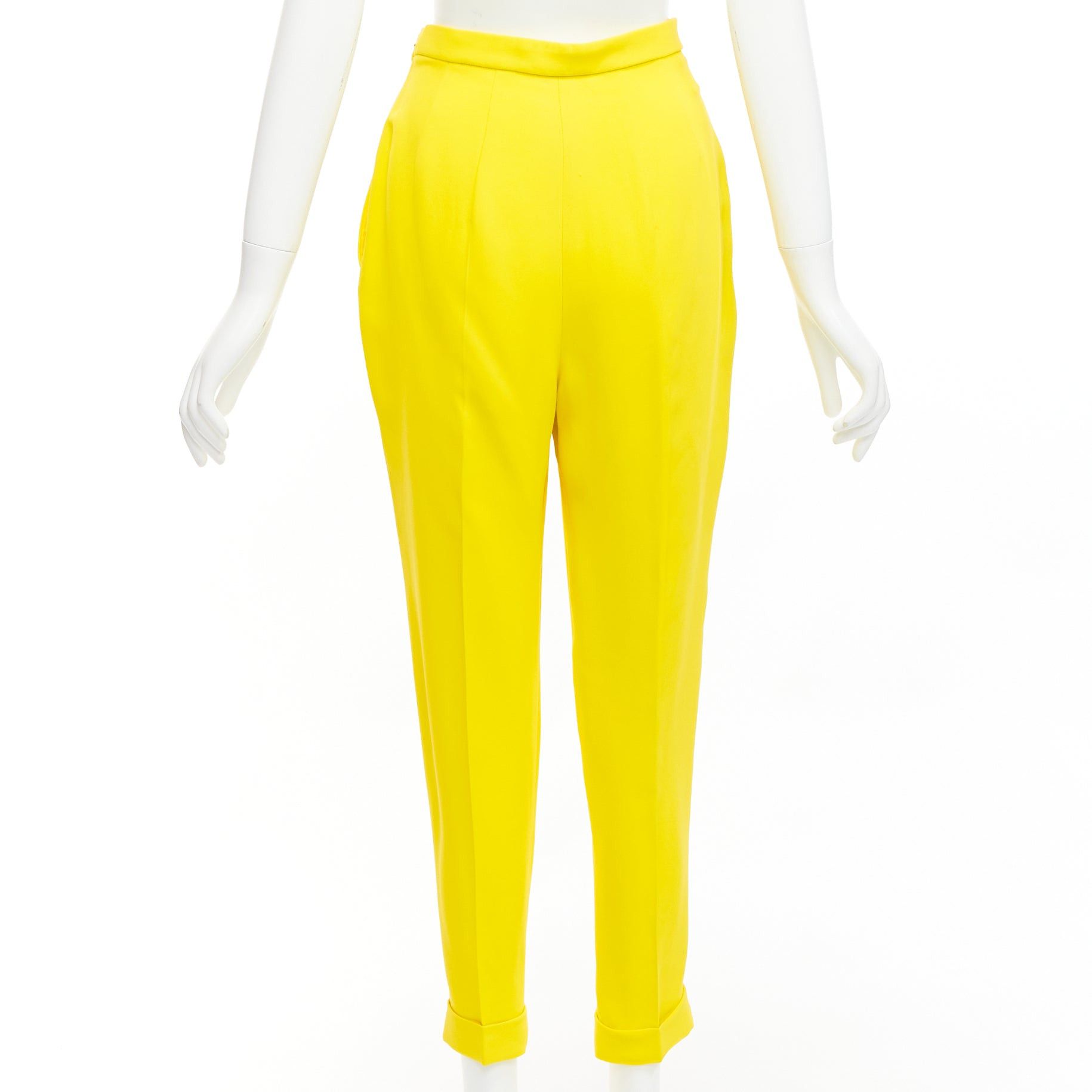 Other DELPOZO yellow viscose blend high V waistband harem pants FR36 S Size 27" / US 4 / IT 40 - 5 Thumbnail