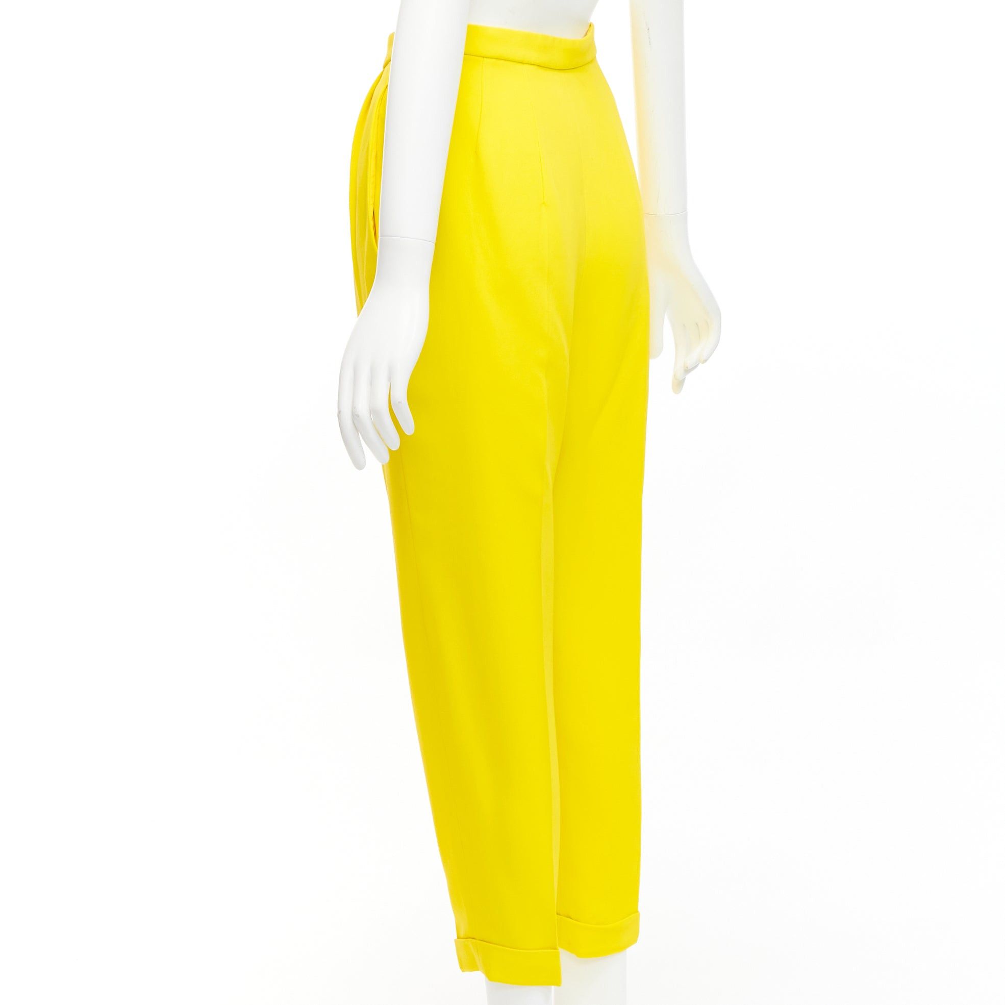 Other DELPOZO yellow viscose blend high V waistband harem pants FR36 S Size 27" / US 4 / IT 40 - 6 Thumbnail