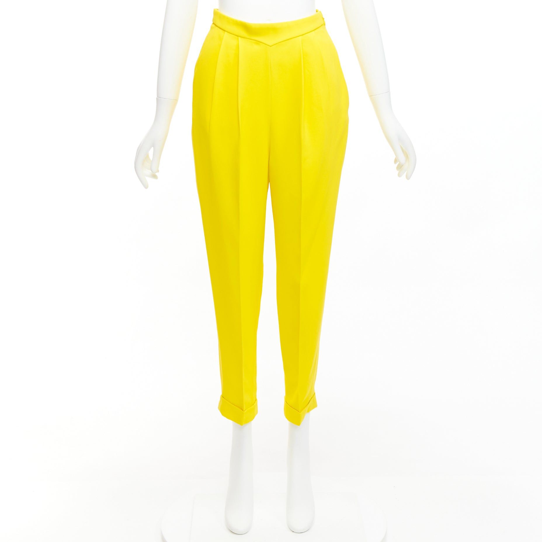 Other DELPOZO yellow viscose blend high V waistband harem pants FR36 S Size 27" / US 4 / IT 40 - 9 Thumbnail