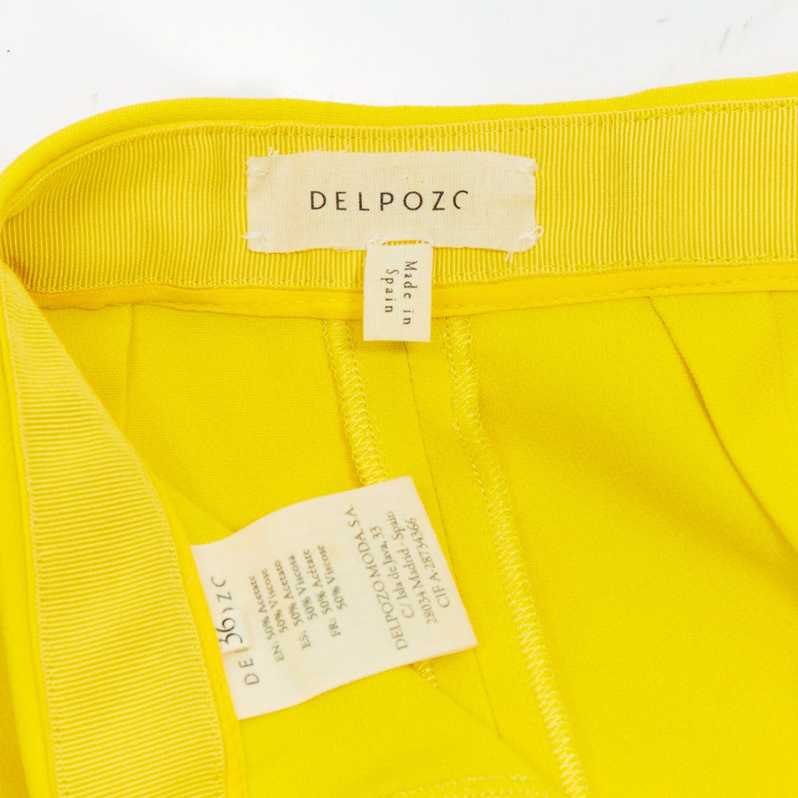 Other DELPOZO yellow viscose blend high V waistband harem pants FR36 S Size 27" / US 4 / IT 40 - 8 Thumbnail