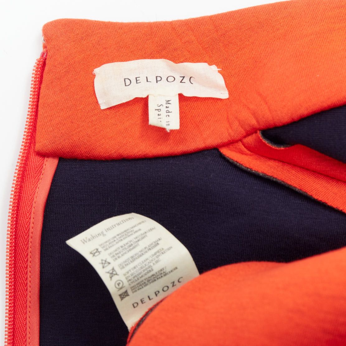 Other DELPOZO tangerine orange scuba fabric hi neck crop top FR34 XS Size XS / US 0-2 / IT 36-38 - 8 Thumbnail