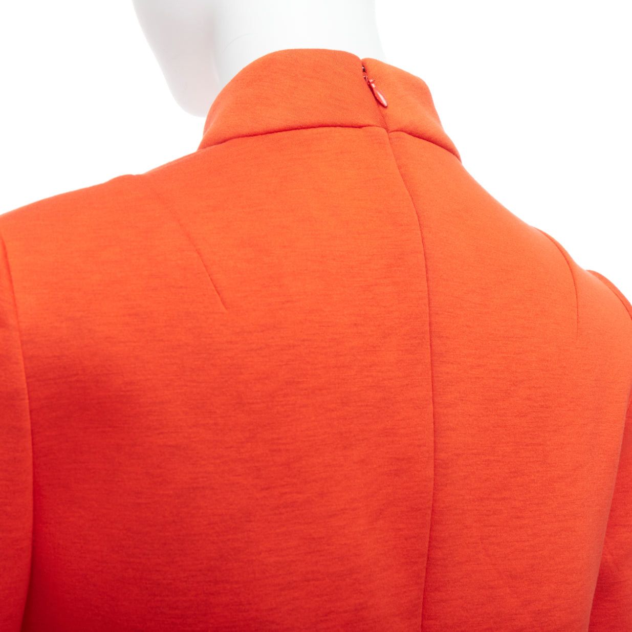 Other DELPOZO tangerine orange scuba fabric hi neck crop top FR34 XS Size XS / US 0-2 / IT 36-38 - 7 Thumbnail