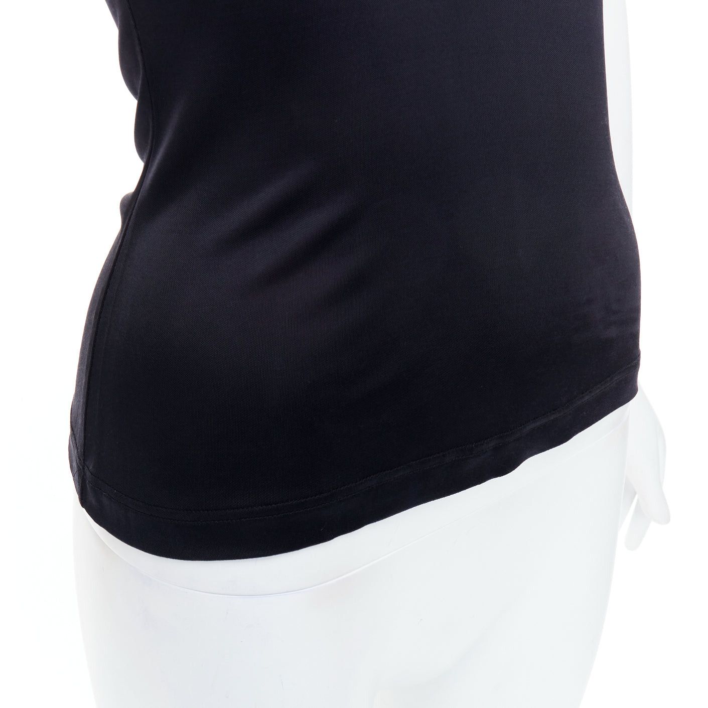 Versace GIANNI VERSACE Vintage black round neck slinky short sleeve top IT38 XS Size XS / US 0-2 / IT 36-38 - 7 Thumbnail