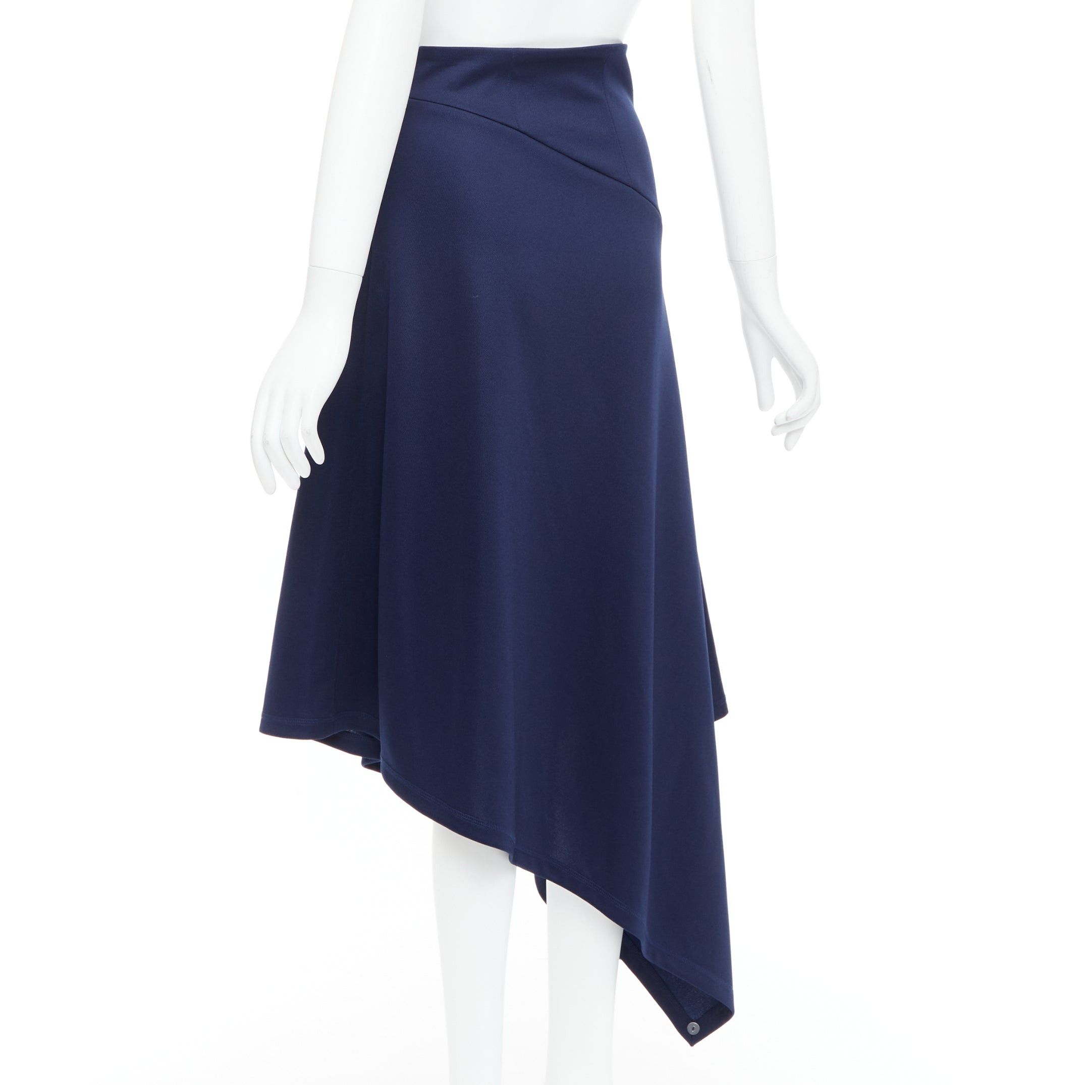 JW Anderson JW ANDERSON navy flap front bias cut asymmetric midi skirt UK8 S Size 27" / US 4 / IT 40 - 6 Thumbnail