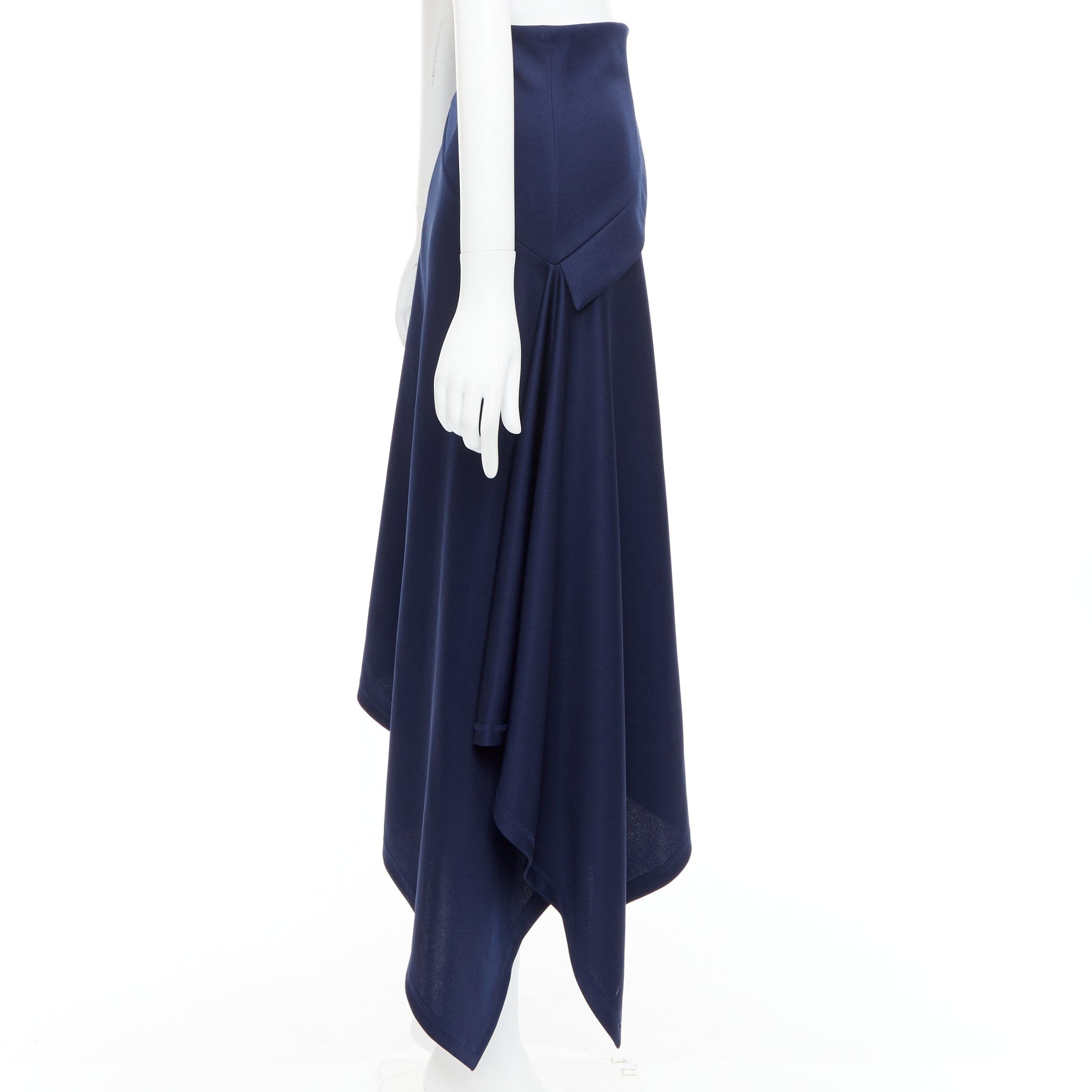 JW Anderson JW ANDERSON navy flap front bias cut asymmetric midi skirt UK8 S Size 27" / US 4 / IT 40 - 4 Thumbnail