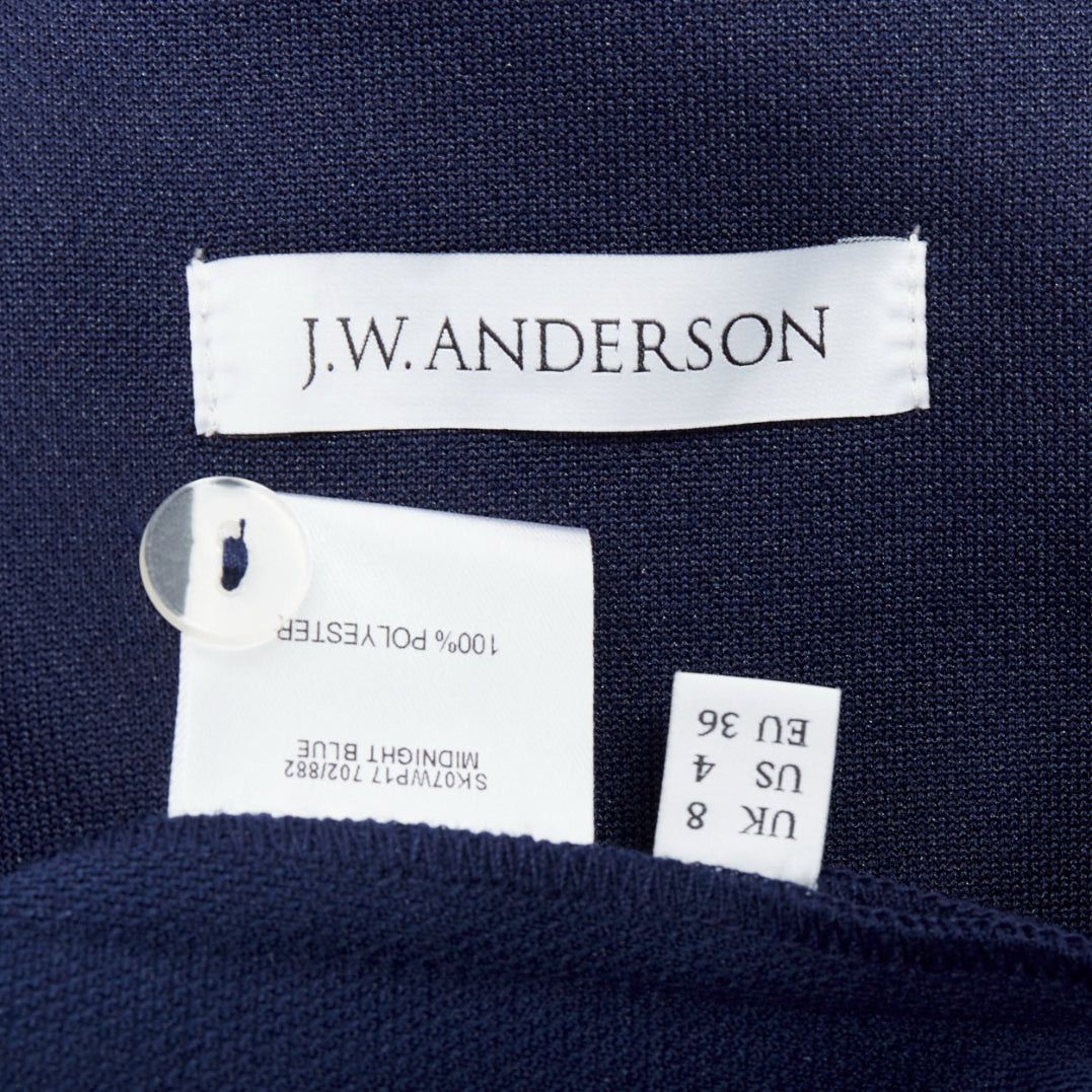 JW Anderson JW ANDERSON navy flap front bias cut asymmetric midi skirt UK8 S Size 27" / US 4 / IT 40 - 8 Thumbnail