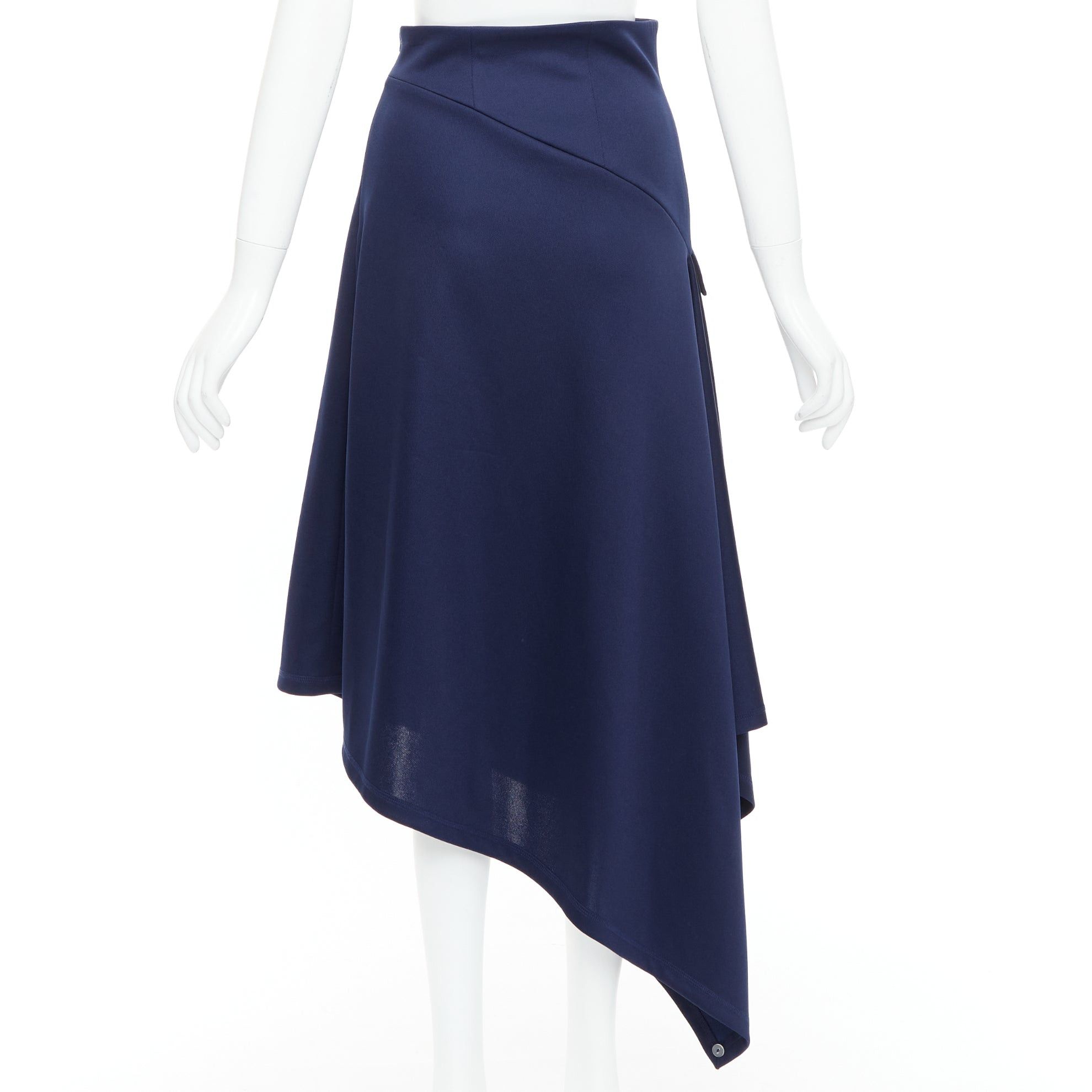JW Anderson JW ANDERSON navy flap front bias cut asymmetric midi skirt UK8 S Size 27" / US 4 / IT 40 - 5 Thumbnail
