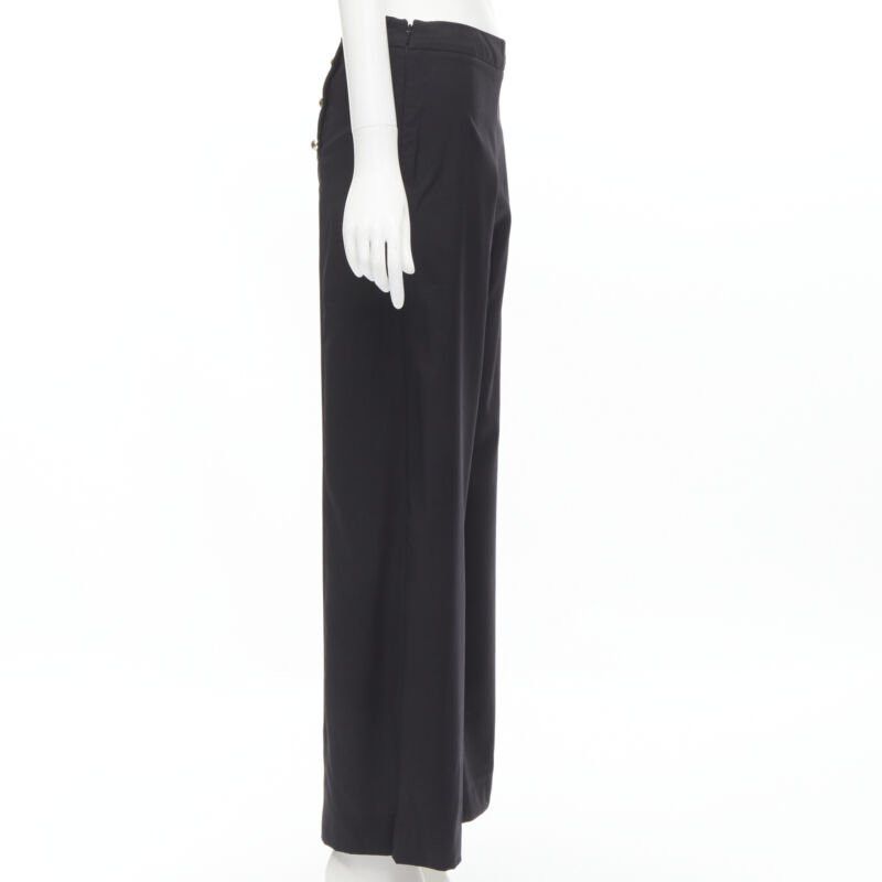 JW Anderson JW ANDERSON decorative double gold button back wide leg trousers pants S Size 27" / US 4 / IT 40 - 5 Thumbnail