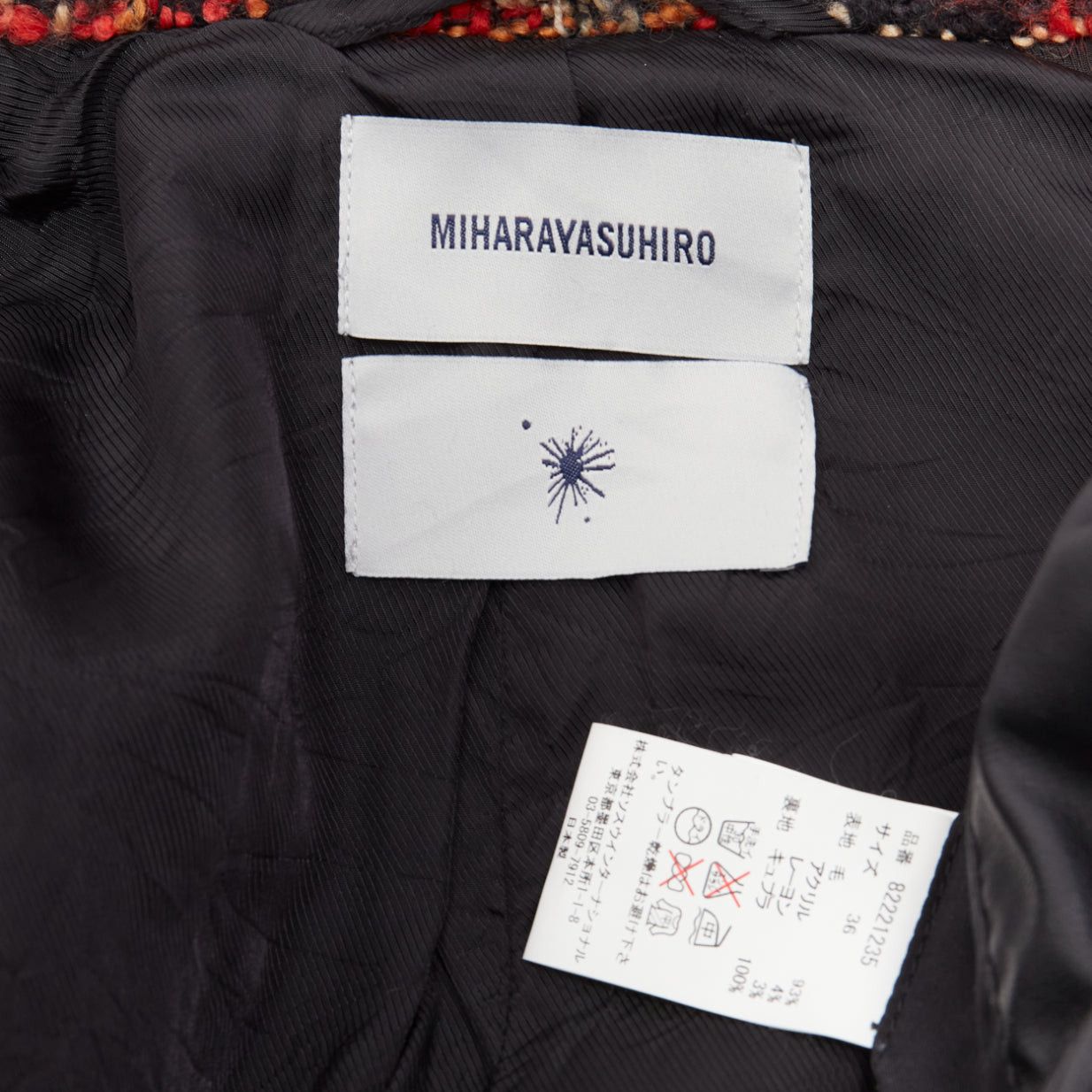 Maison MIHARA YASUHIRO MIHARA YASUHIRO red plaid wool tweed PU trimmed biker jacket FR36 S Size S / US 4 / IT 40 - 9 Thumbnail
