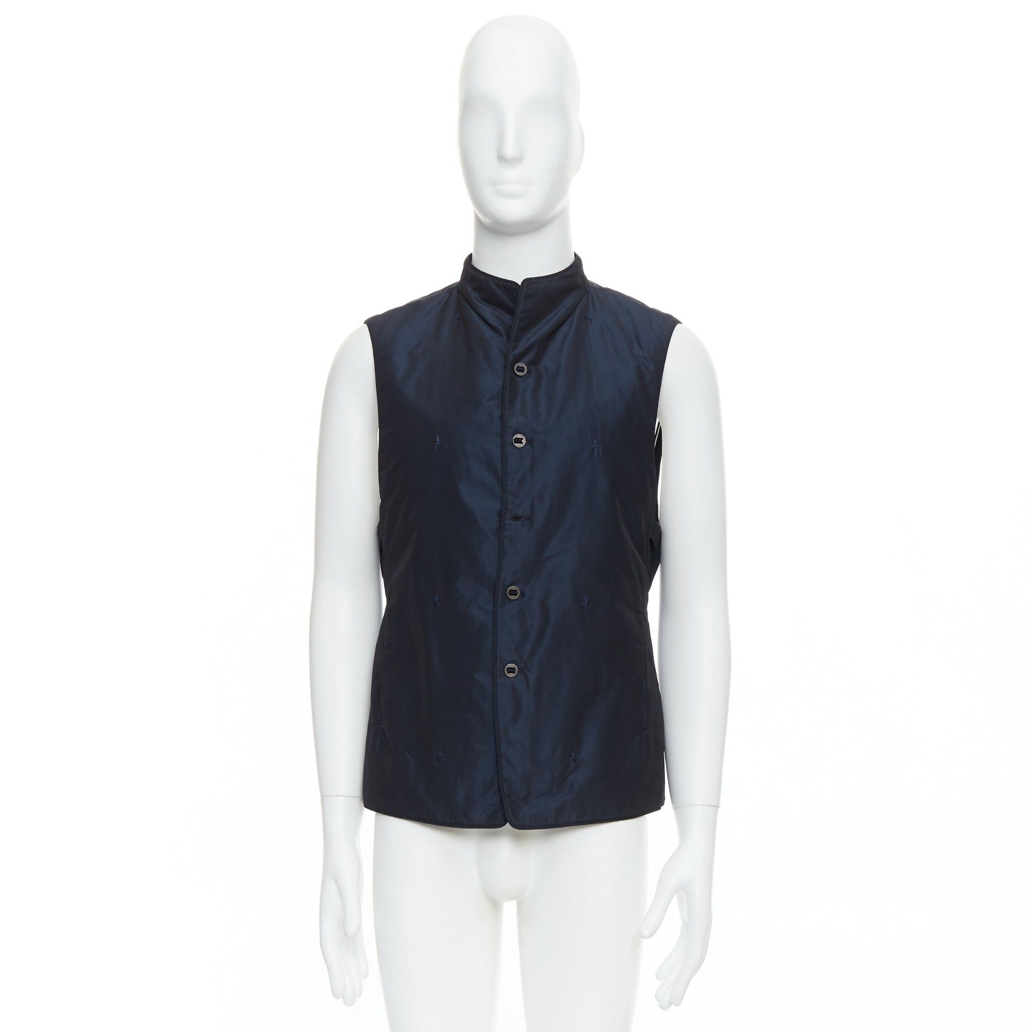 Other SHIATZY CHEN navy padded embroidered silky coin button vest IT46 S Size US S / EU 44-46 / 1 - 9 Thumbnail