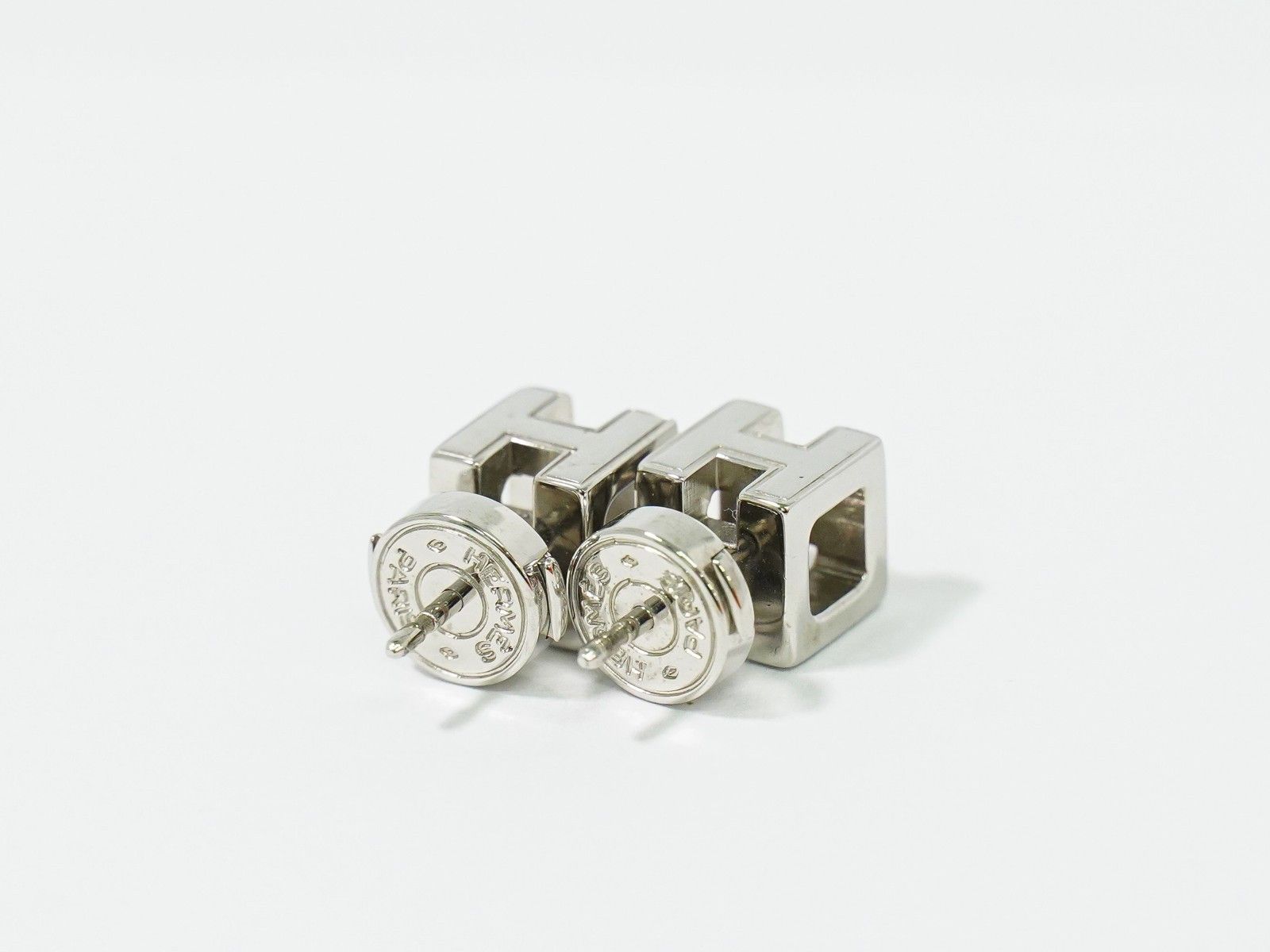 Hermes Hermes Cage d'H Stud Earrings Metal Size ONE SIZE - 2 Thumbnail