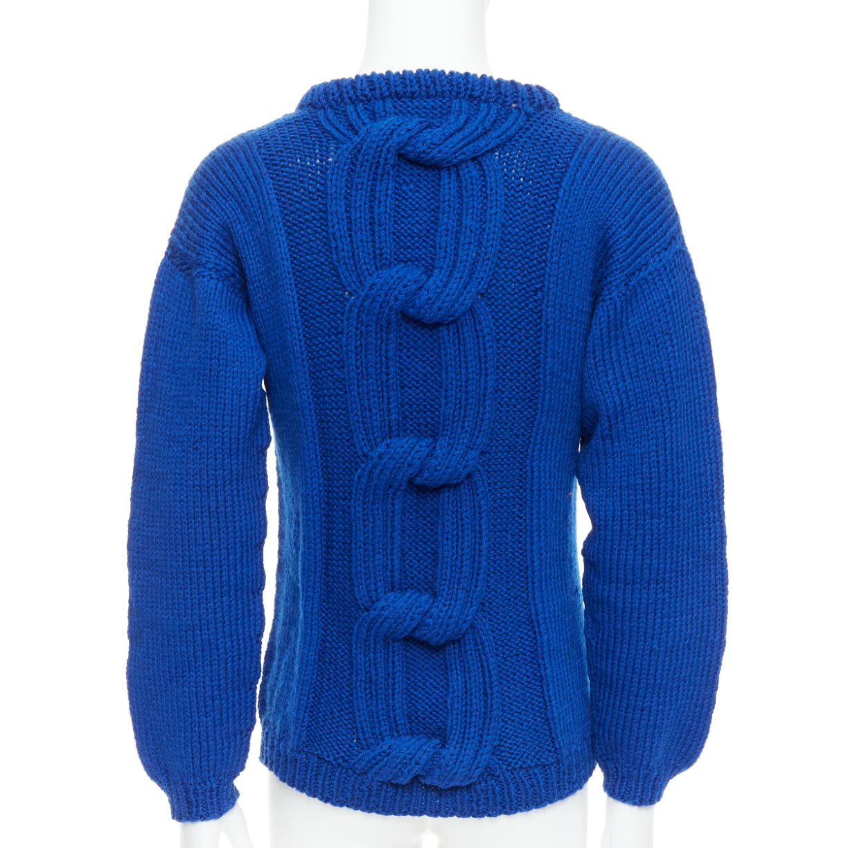 Other SIV STOLDAL 2008 Cover Up cobalt blue 100% wool cable knit sweater S Size US S / EU 44-46 / 1 - 5 Thumbnail